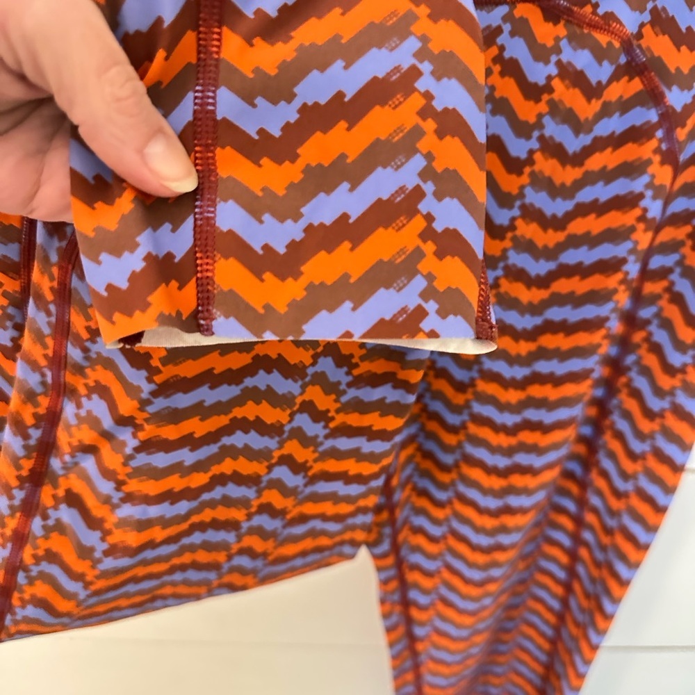 JANJI L 7/8 groundworks woman pixel orange-purple camo mid-rise athletic legging - Picture 6 of 14
